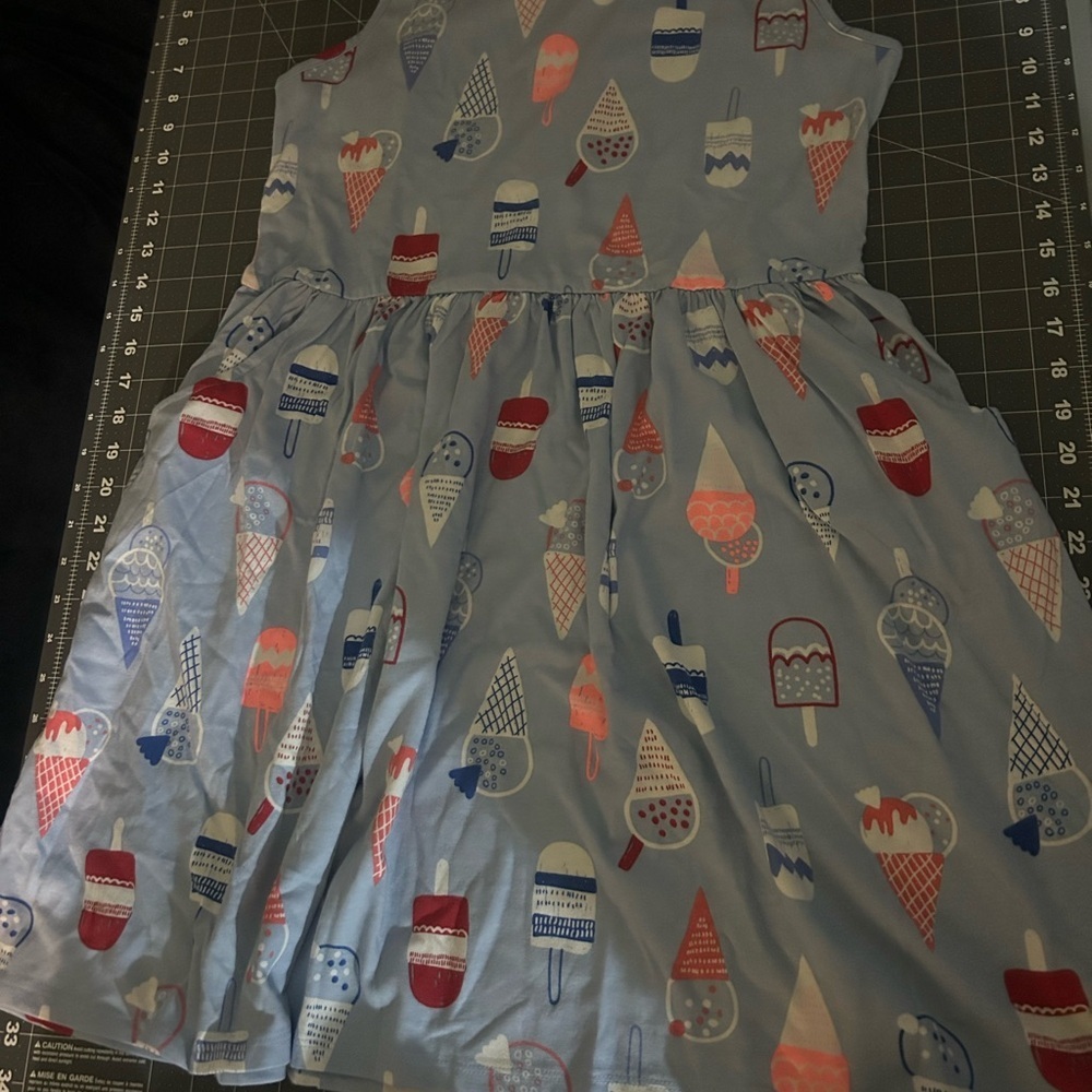 Cat & Jack Blue Dress with Ice Cream Pattern